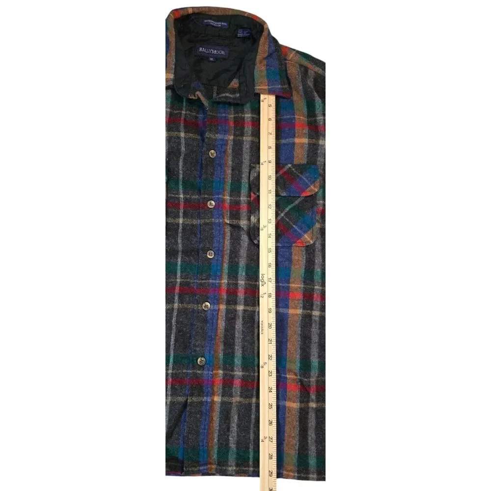 Ballymoor Vintage Plaid Flannel Shirt 70's 80's Rockabilly Surf Wool Outdoors - Picture 6 of 6
